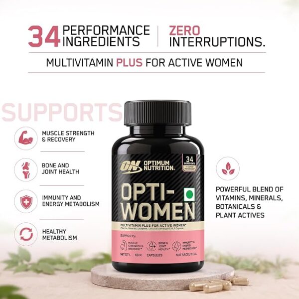 Optimum Nutrition (ON) Opti-Women - Multivitamin Plus For Women , 60 capsules - Image 4