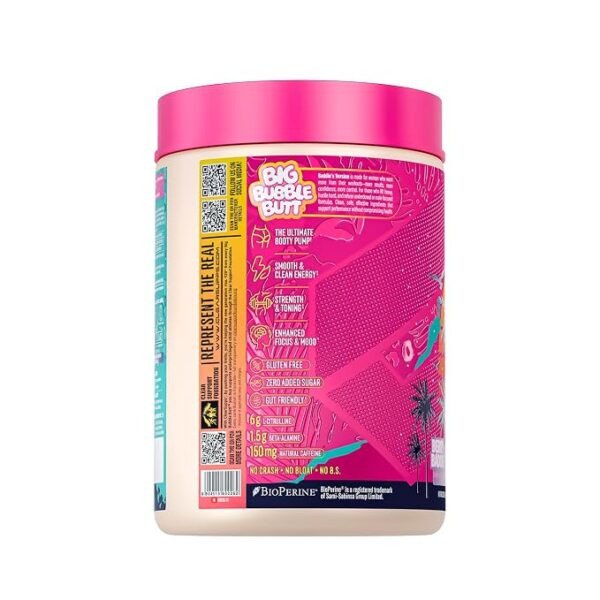 Big Bubble Butt – Baddie | Women’s Pre-Workout for Booty Pump, Energy & Focus | Zero Sugar, No Crash - Image 9