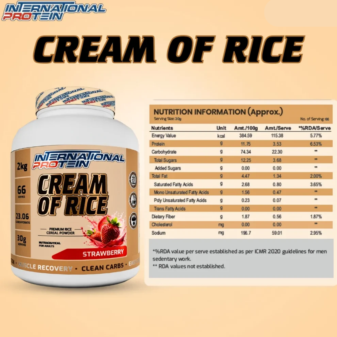 International Protein Cream of Rice Premium Cereal Powder 2 International Protein Cream of Rice Premium Cereal Powder - Image 2