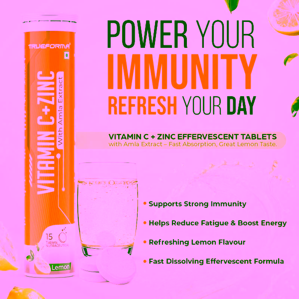 Trueforma® Vitamin C & Zinc with Amla Extract | Effervescent Tablets - Image 7