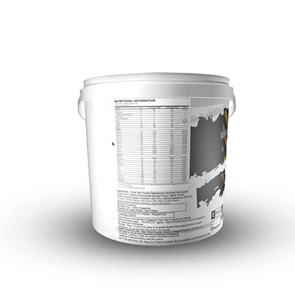 image of nutrition facts of absolute nutrition's alpha weight gainer