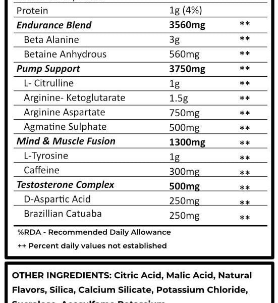 Muscle Asylum F9 + Test | Pre-Workout with Test Booster