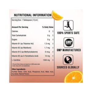 image of nutrition facts of big muscles nutrition liquid l carnitine