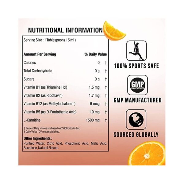 image of nutrition facts of big muscles nutrition liquid l carnitine