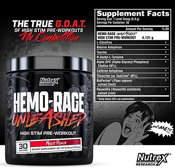 image of Nutrex Research Hemo-Rage Extreme High Stim Pre Workout