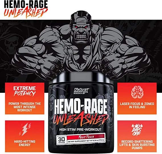 image of Nutrex Research Hemo-Rage Extreme High Stim Pre Workout
