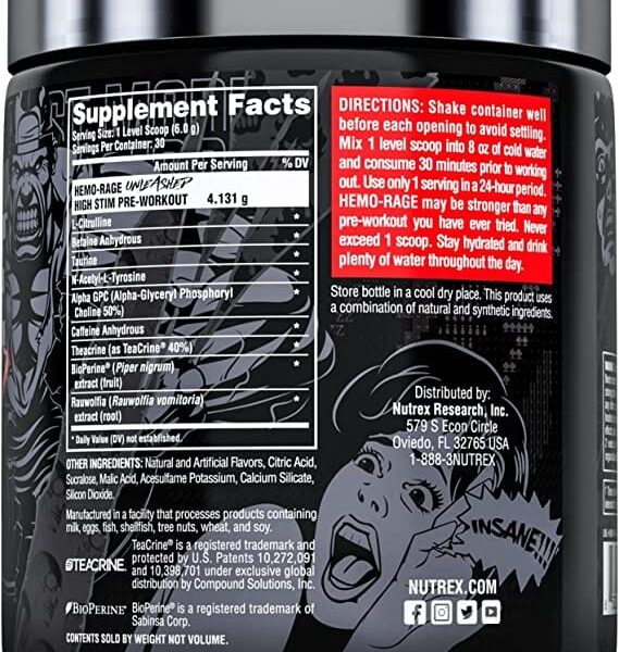 image of Nutrex Research Hemo-Rage Extreme High Stim Pre Workout