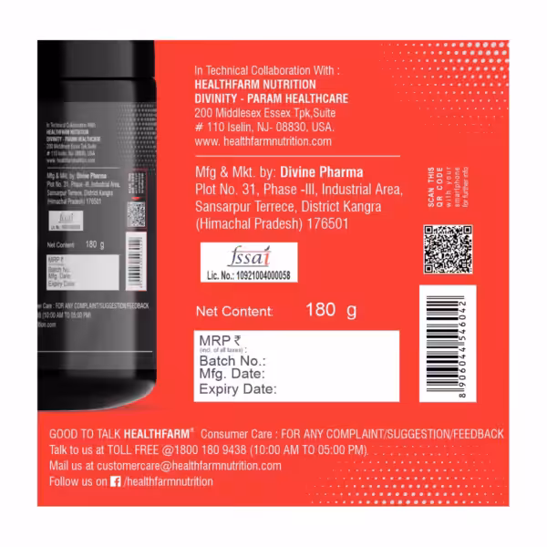 image of healthfarm bcaa supplement