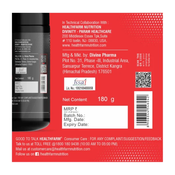 image of healthfarm bcaa supplement