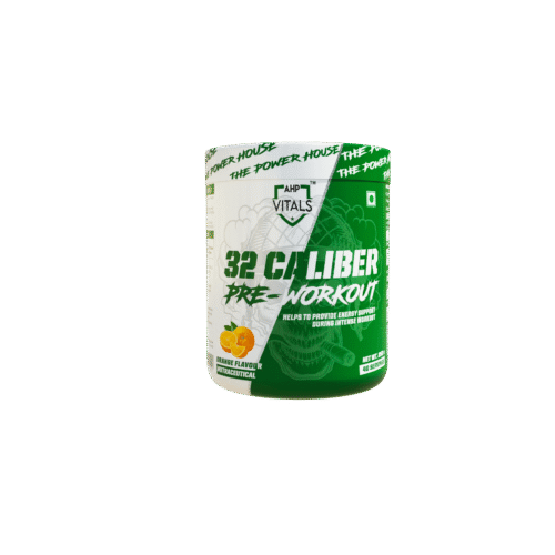 image of ahp vitals 32 caliber pre workout supplement