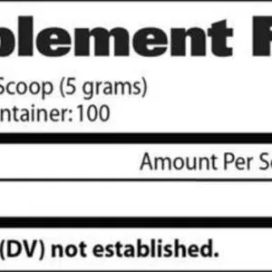image of nutrition facts of Gat Sports L-Glutamine supplement