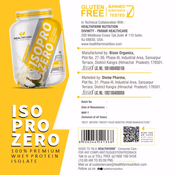 image of healthfarm iso pro zero 2kg