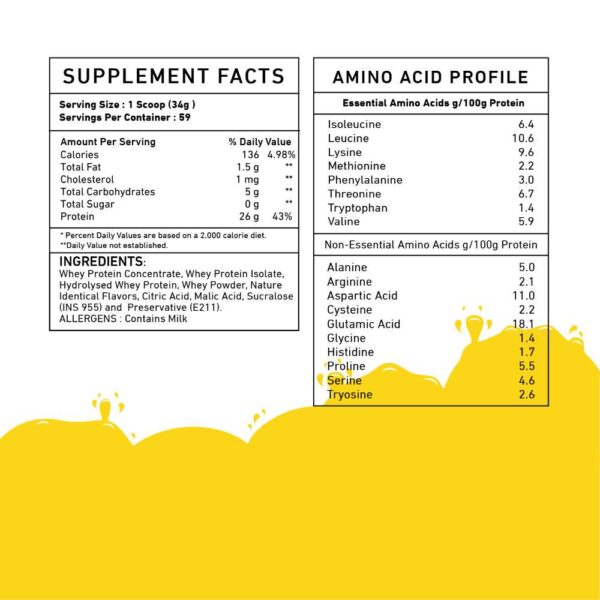 image of nutrition facts of bigmuscles nutrition frotein 2kg