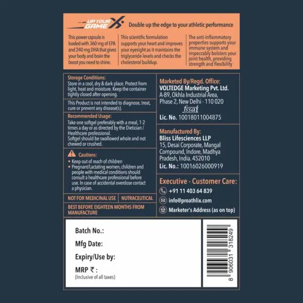 image of proathlix omega 3 supplement