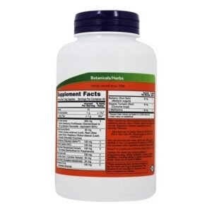 image of nutrition facts of now foods liver refresh supplement