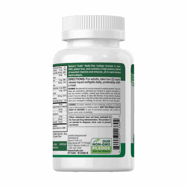 image of nature's truth multi-vita softgels supplement