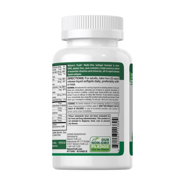 image of nature's truth multi-vita softgels supplement