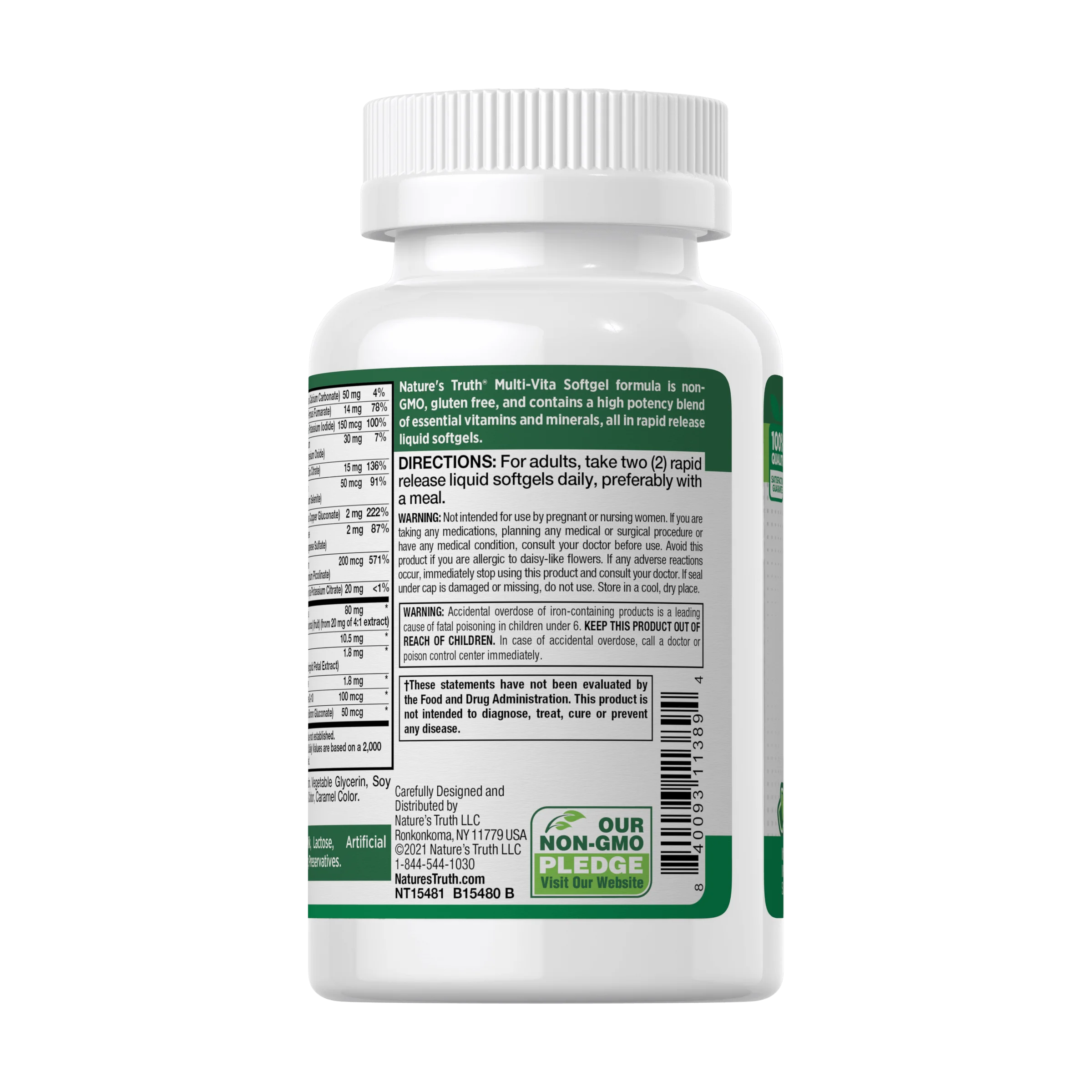 image of nature's truth multi-vita softgels supplement