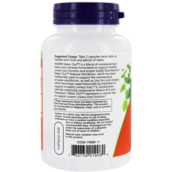 image of Now Water Out 100 Veg capsules