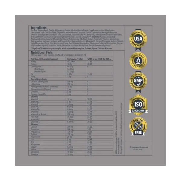 image of proathlix heavy muscle gain whey protein 3 kg