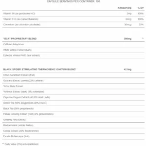 Cloma Pharma Black Spider Fat Burner