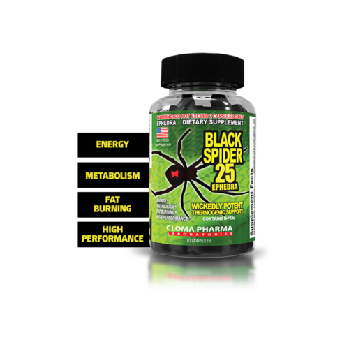 image of cloma pharma black spider fat burner