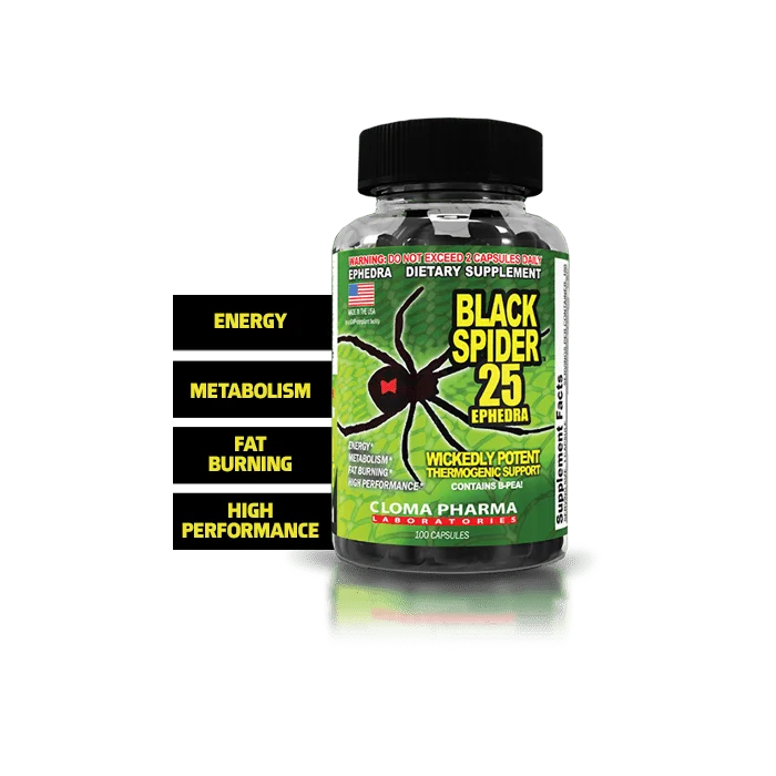 image of cloma pharma black spider fat burner