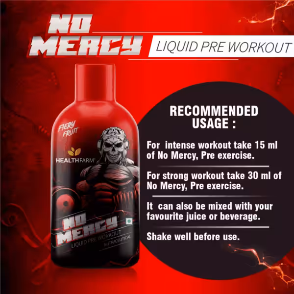 image of healthfarm no mercy pre workout supplement