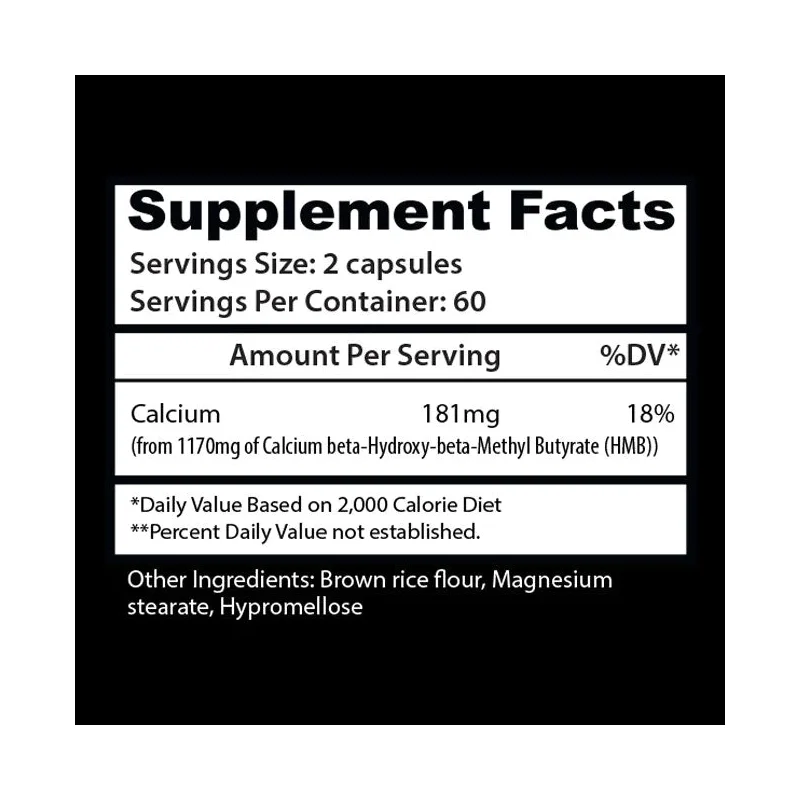 image of nutrition facts of insane labz insane cutz fat burner