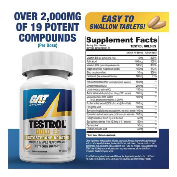 image of GAT Sports Testrol Gold ES supplement